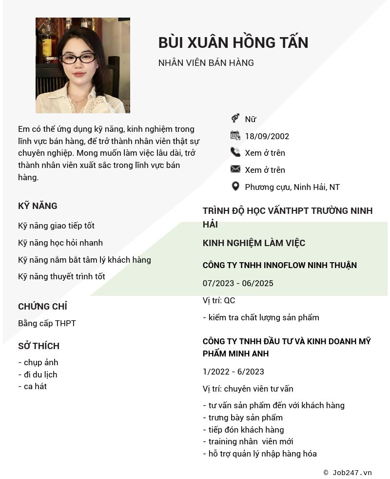 CV ứng viên