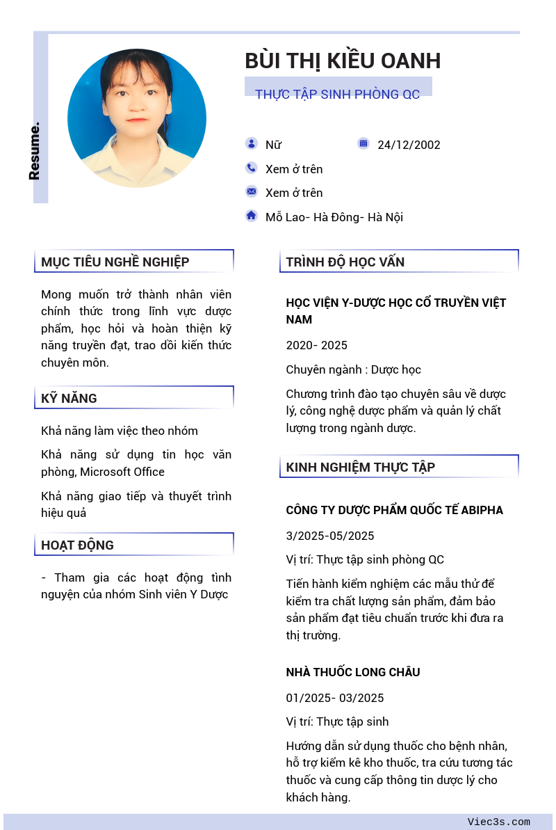CV ứng viên