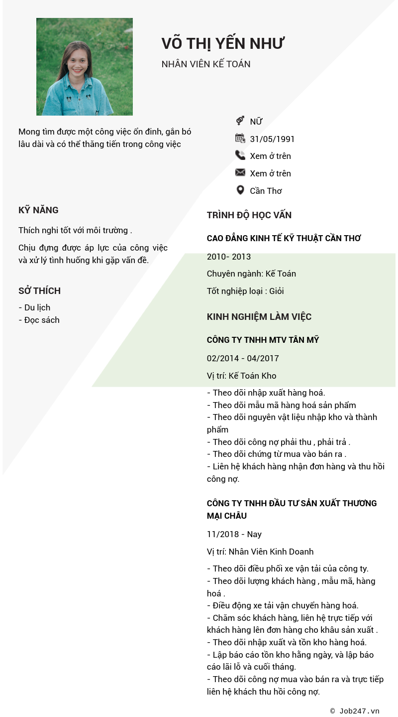 CV ứng viên