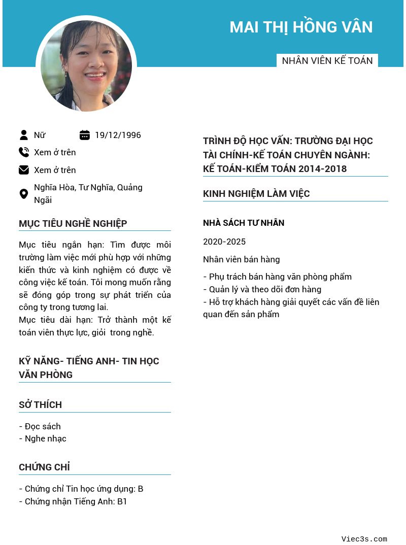 CV ứng viên