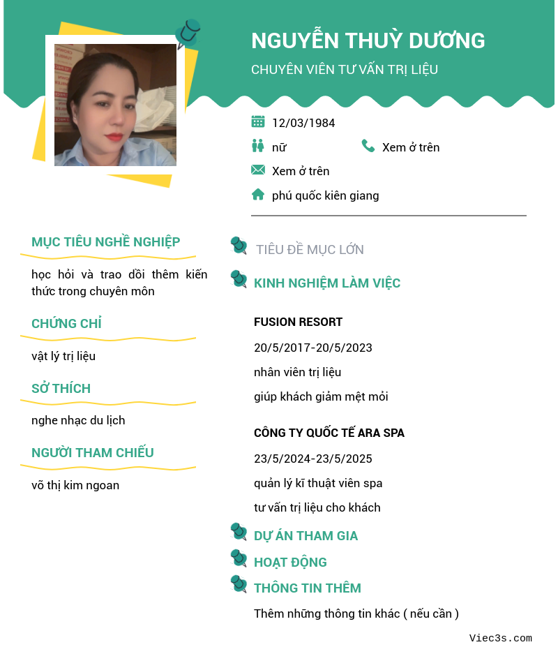 CV ứng viên