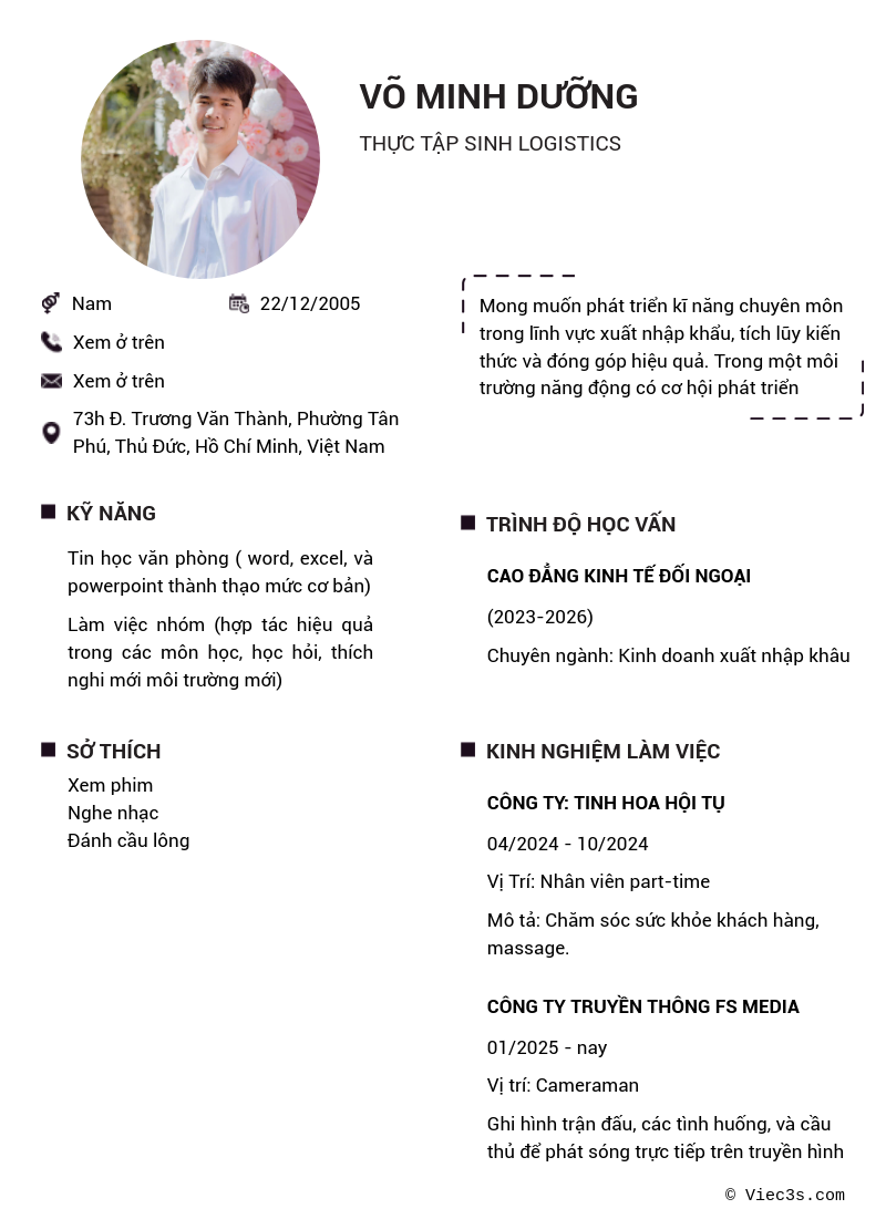 CV ứng viên