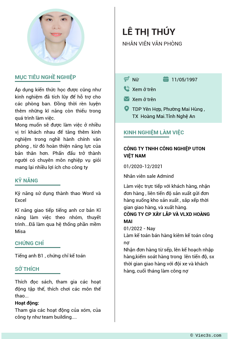 CV ứng viên