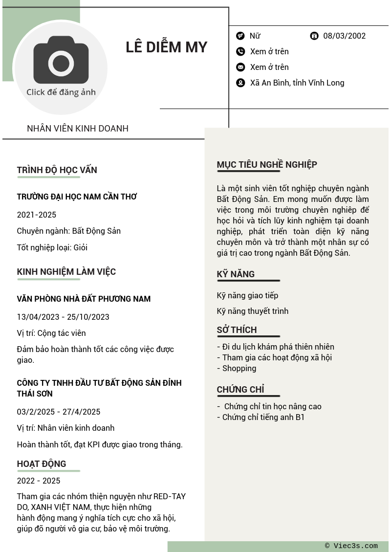 CV ứng viên