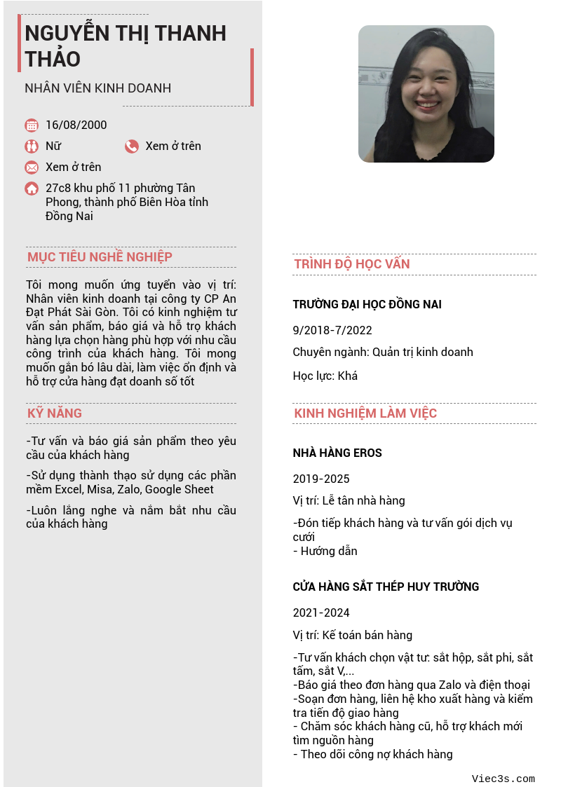 CV ứng viên