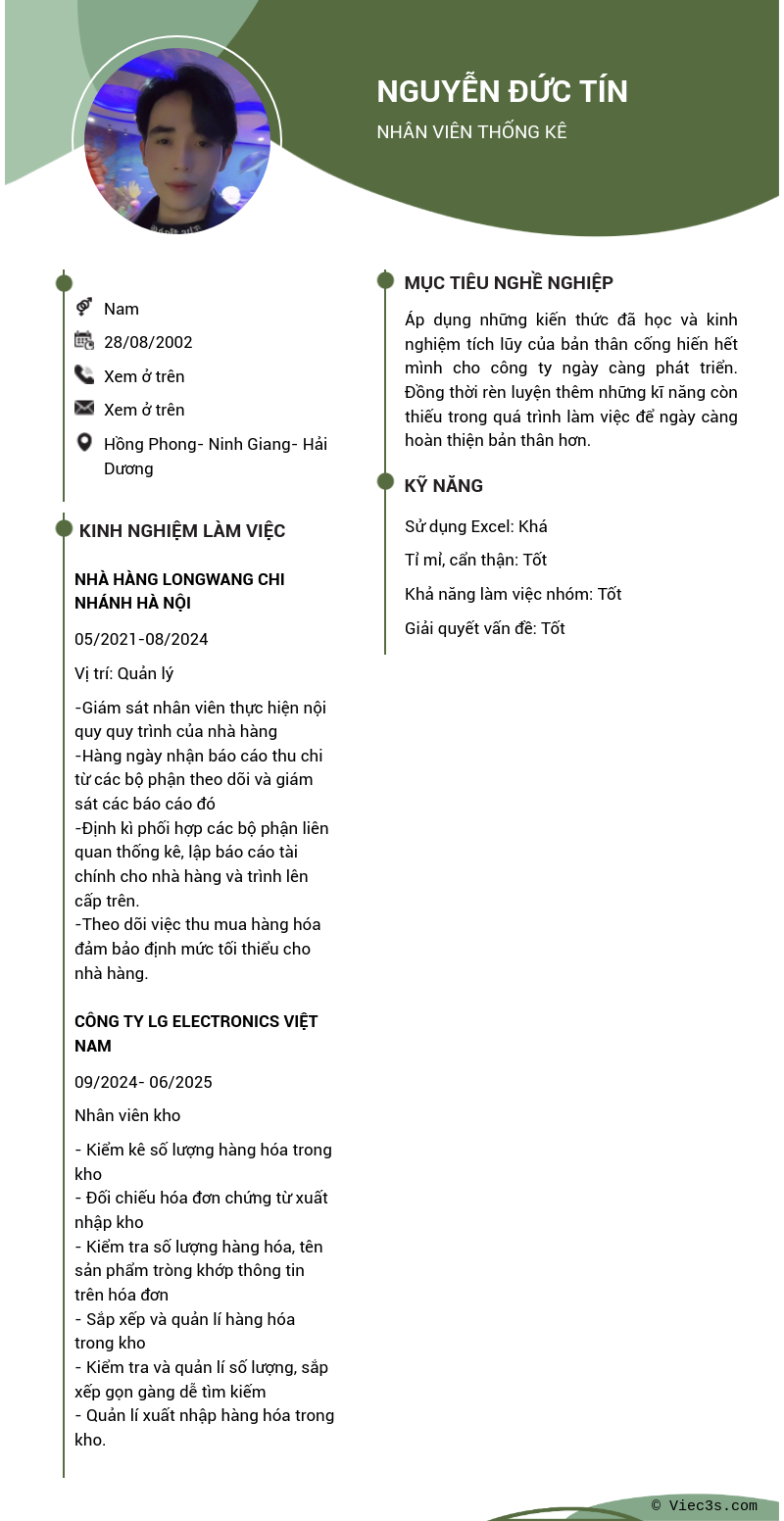 CV ứng viên