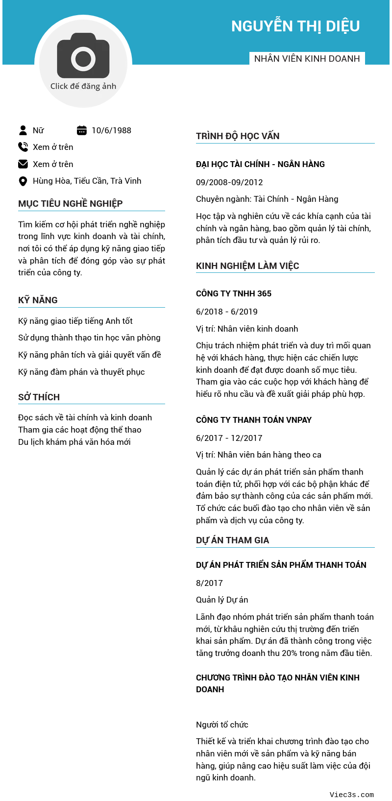 CV ứng viên