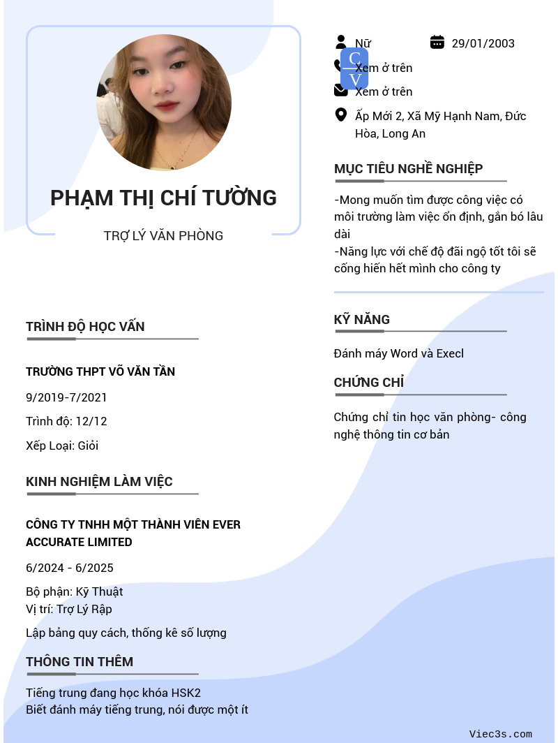 CV ứng viên