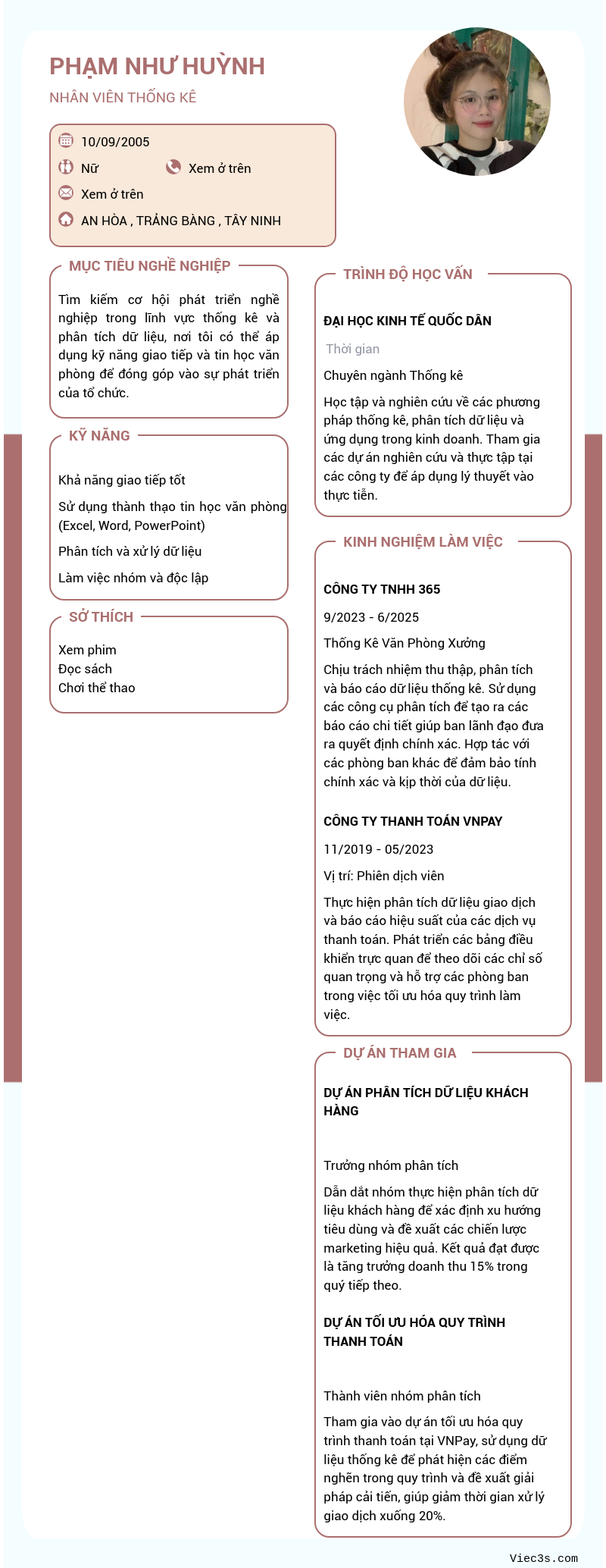 CV ứng viên
