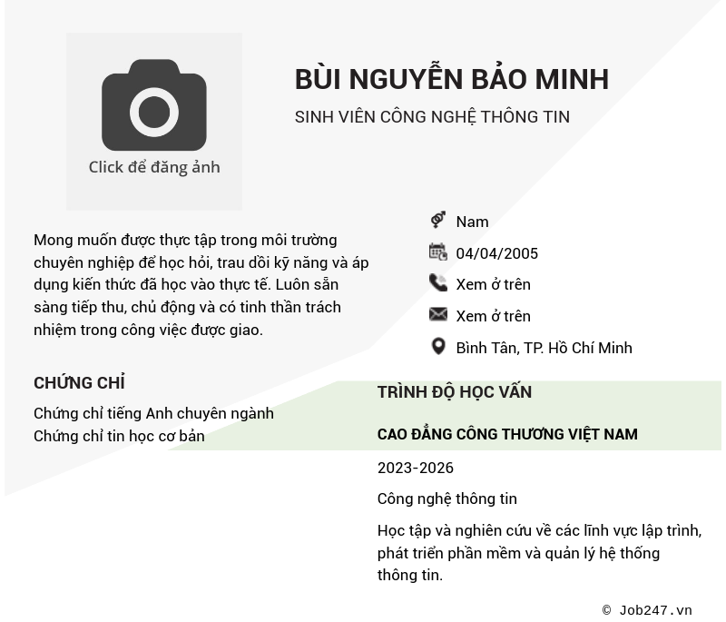 CV ứng viên
