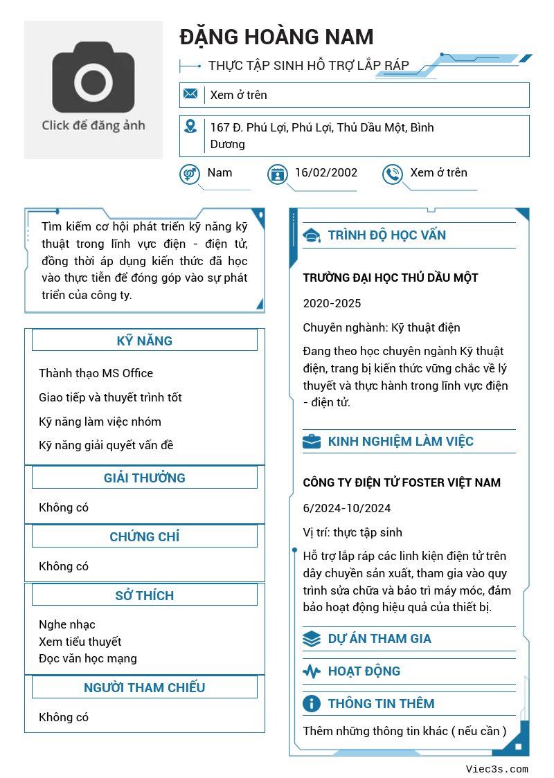 CV ứng viên