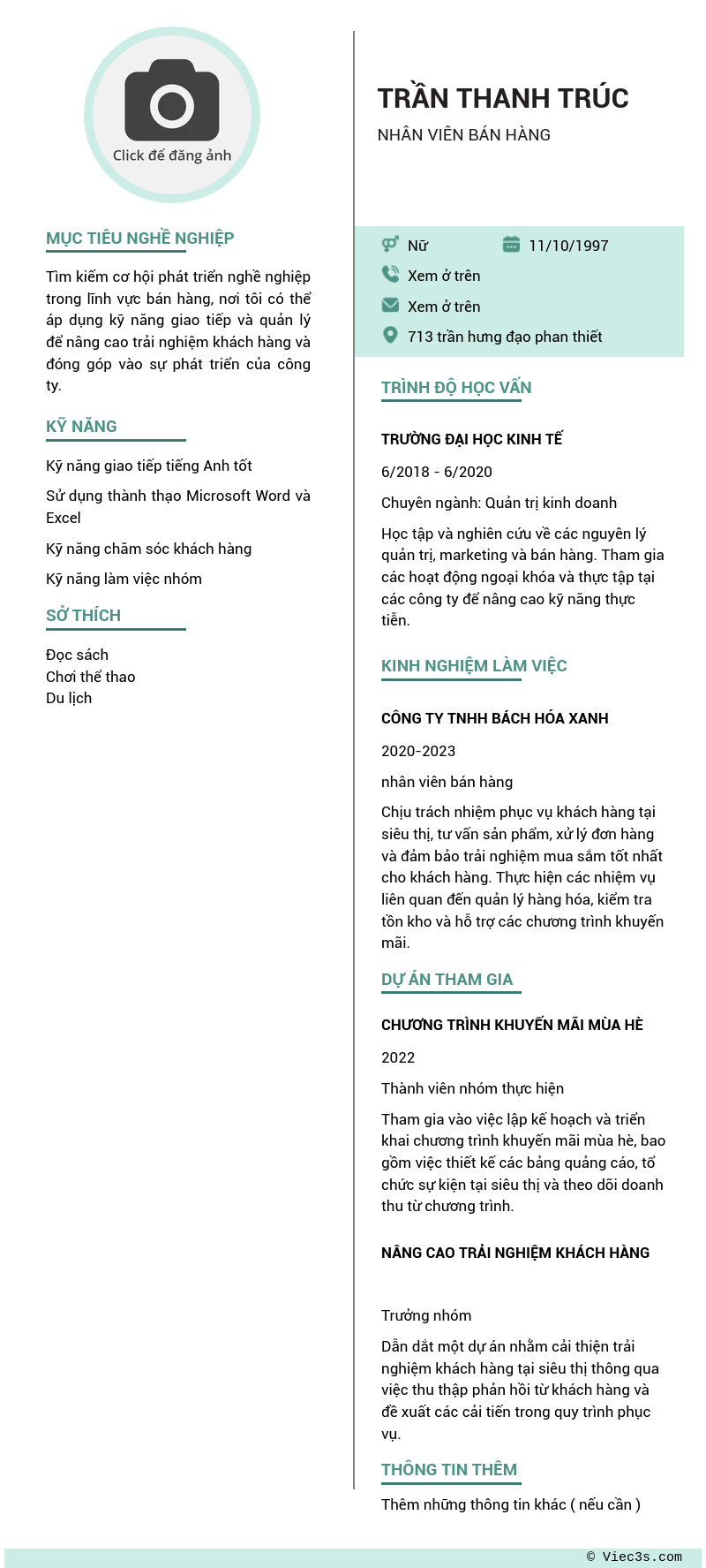CV ứng viên