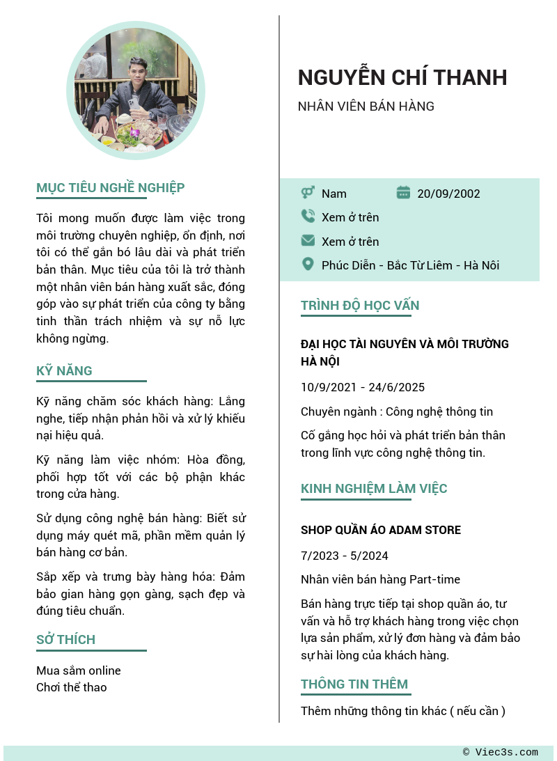 CV ứng viên