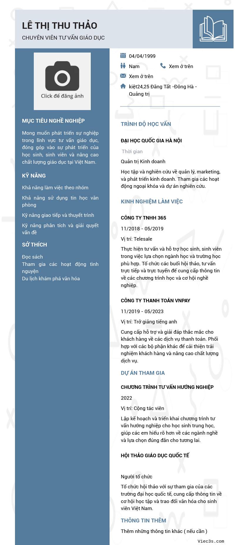 CV ứng viên