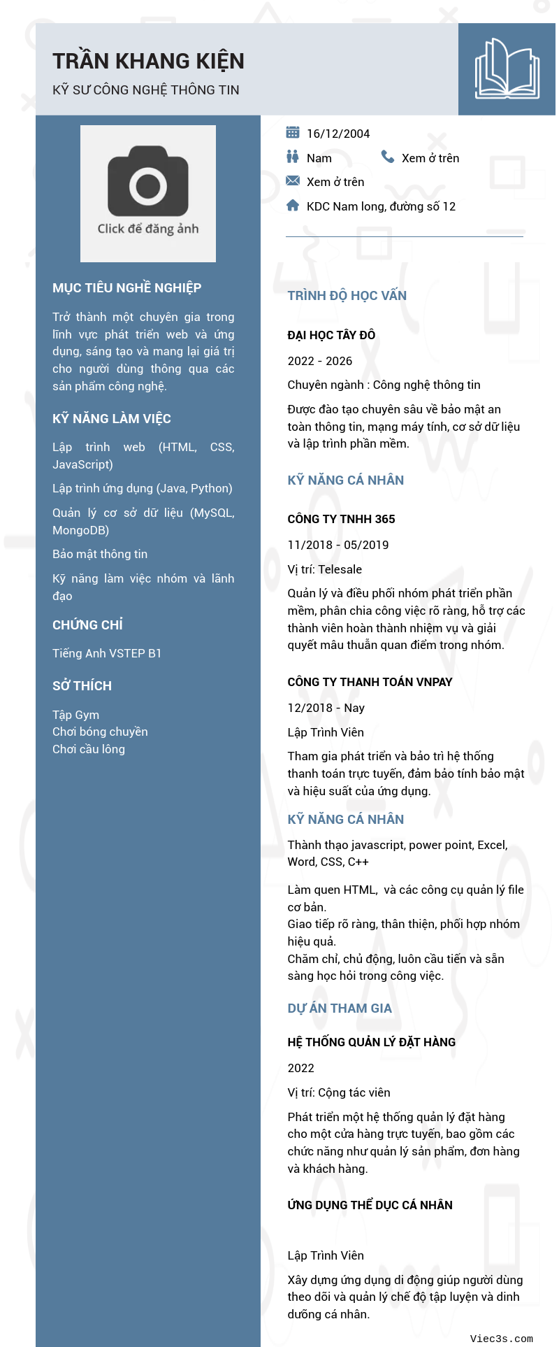CV ứng viên
