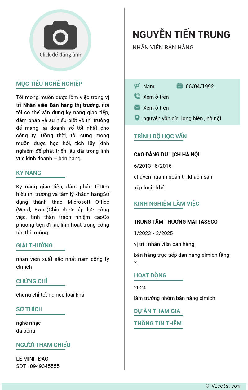 CV ứng viên