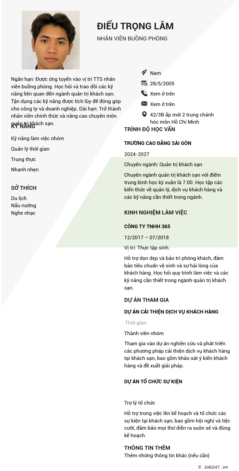 CV ứng viên