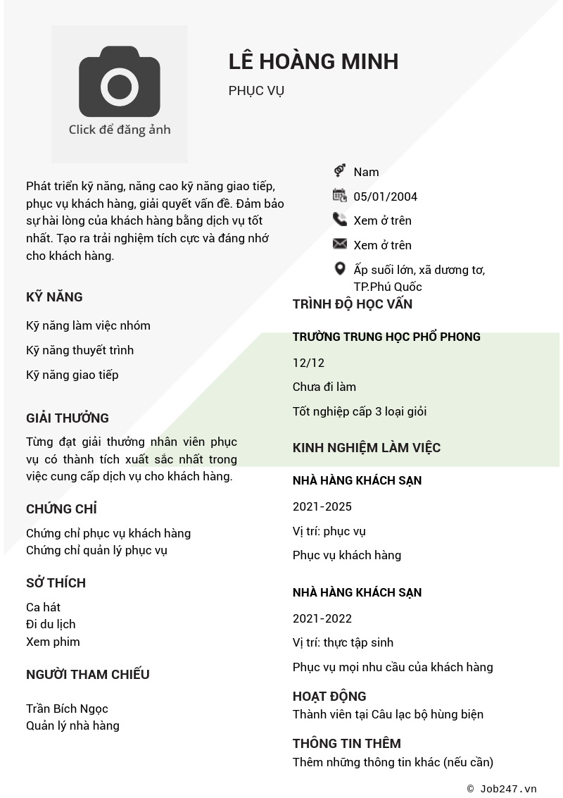 CV ứng viên