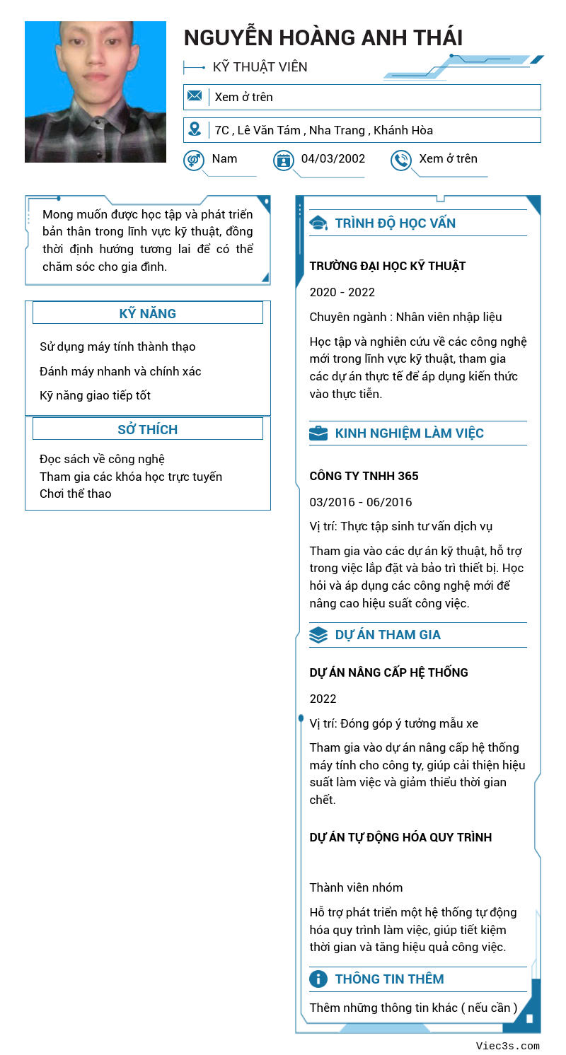 CV ứng viên