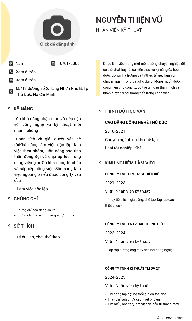 CV ứng viên