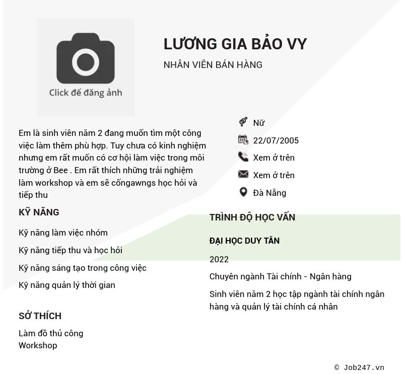 CV ứng viên