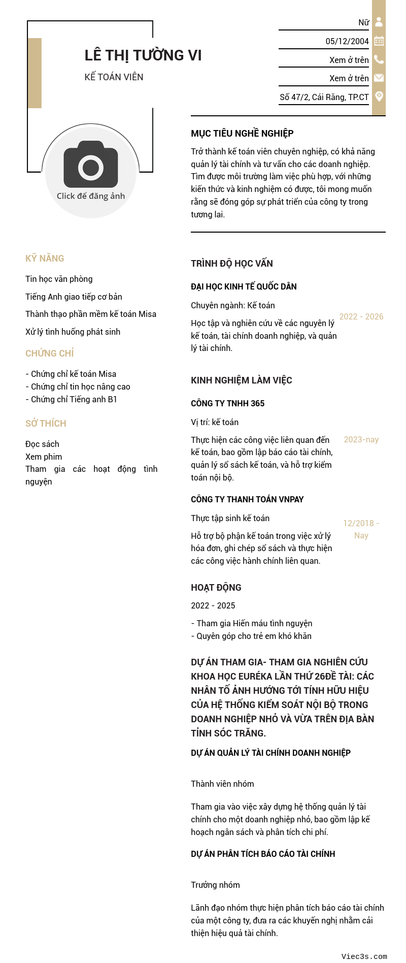 CV ứng viên