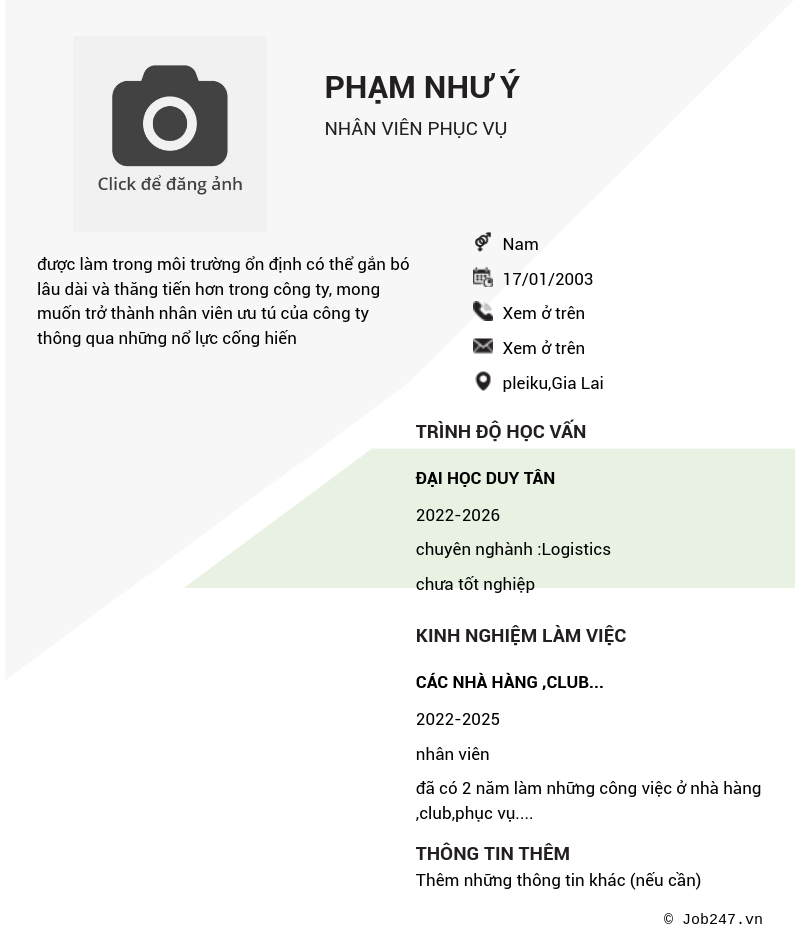 CV ứng viên