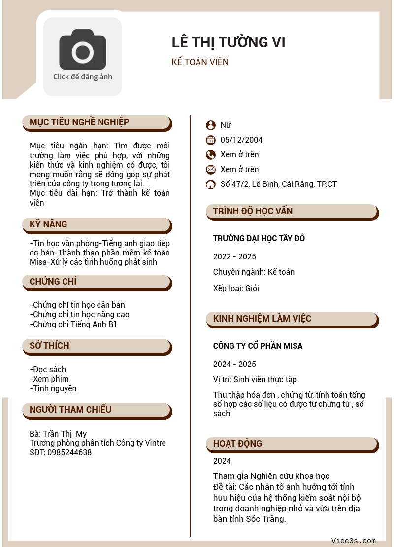 CV ứng viên