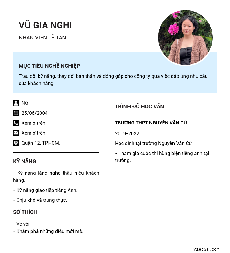 CV ứng viên