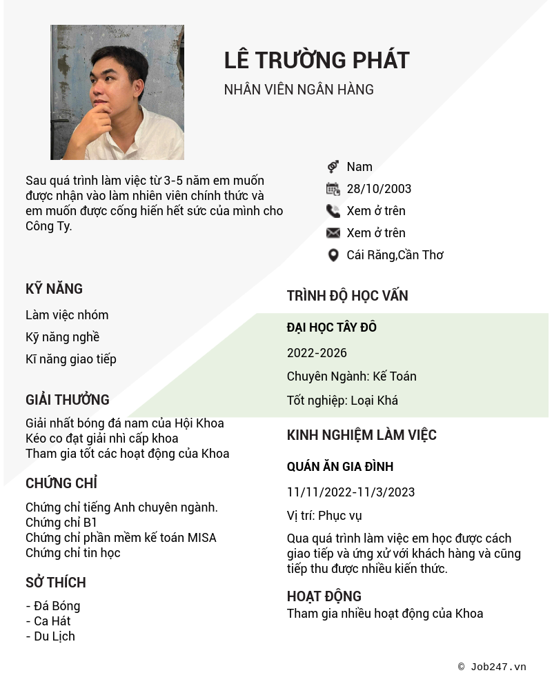 CV ứng viên