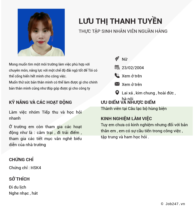 CV ứng viên