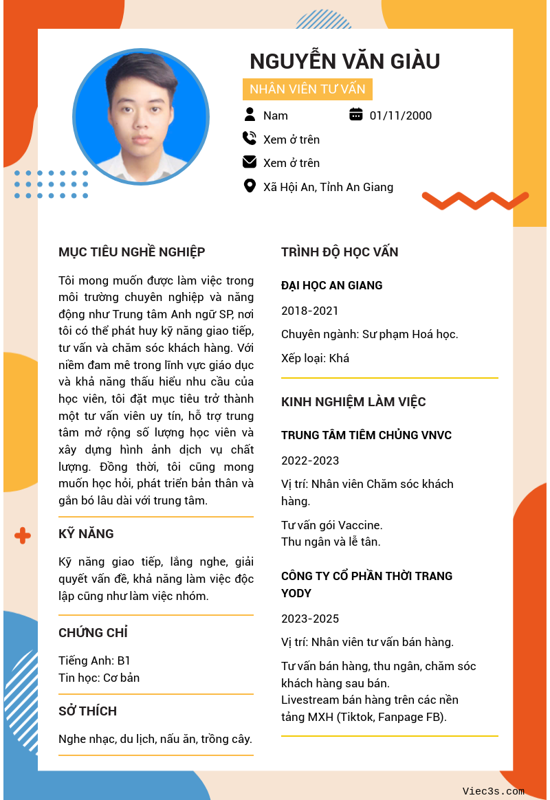 CV ứng viên