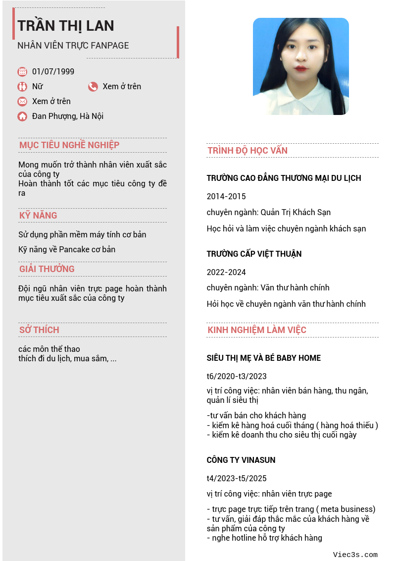 CV ứng viên