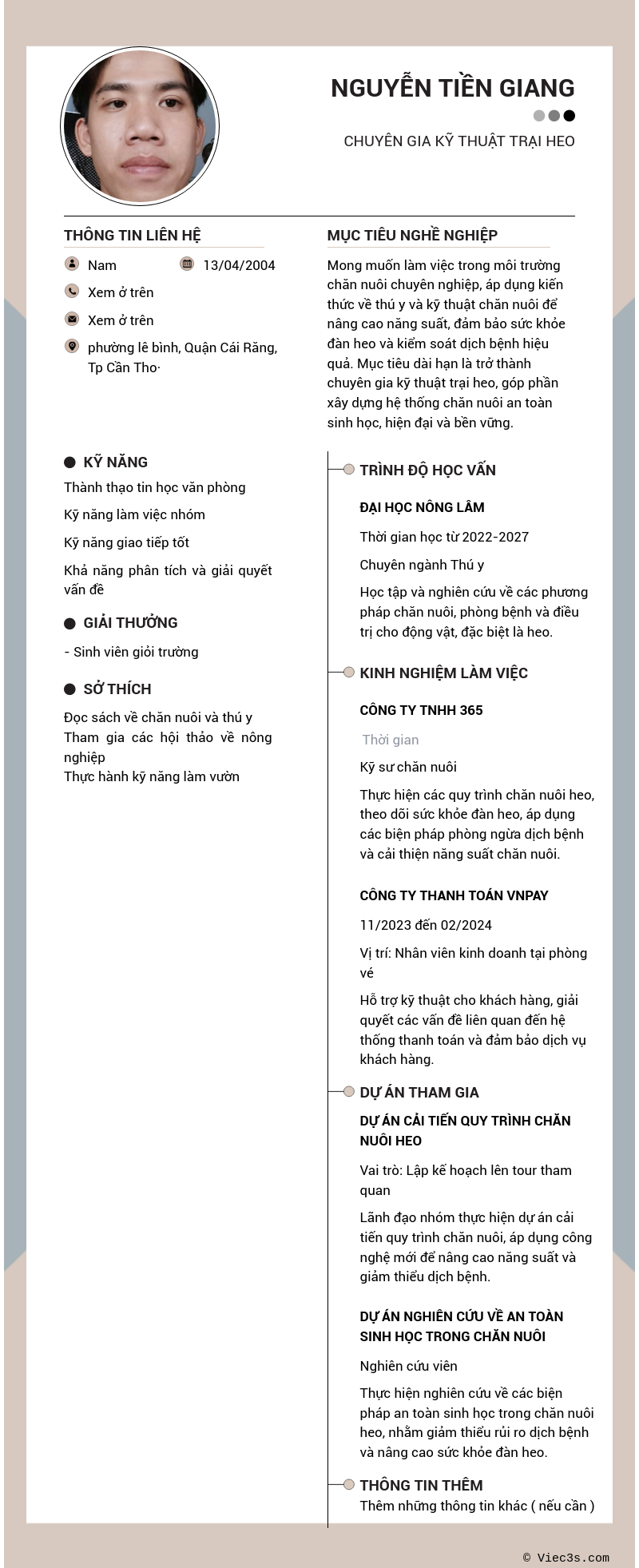 CV ứng viên