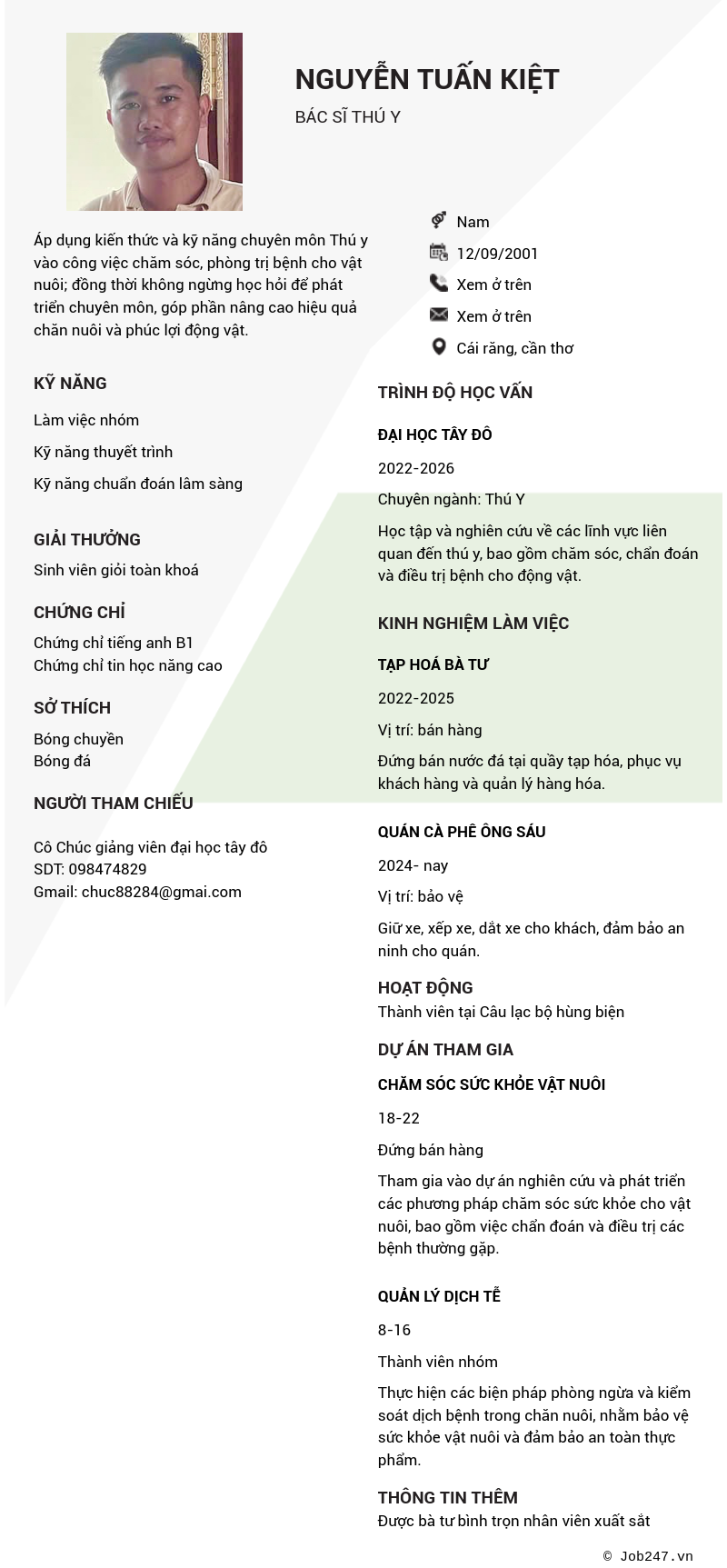 CV ứng viên