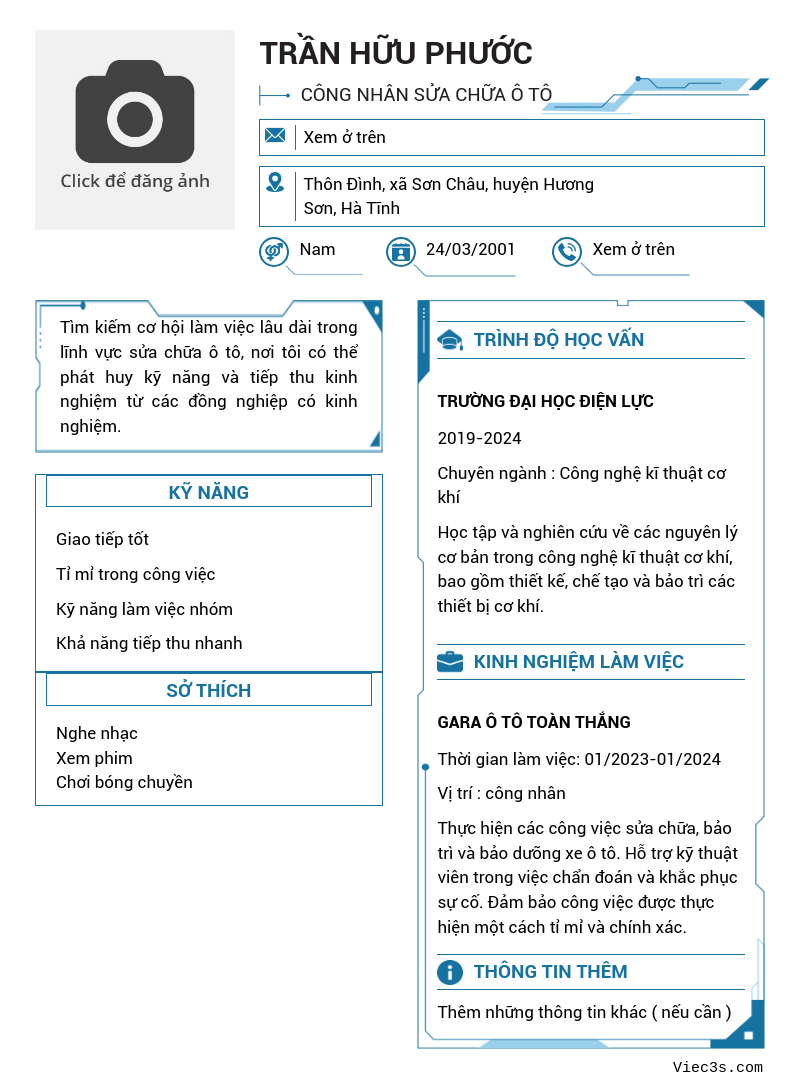 CV ứng viên