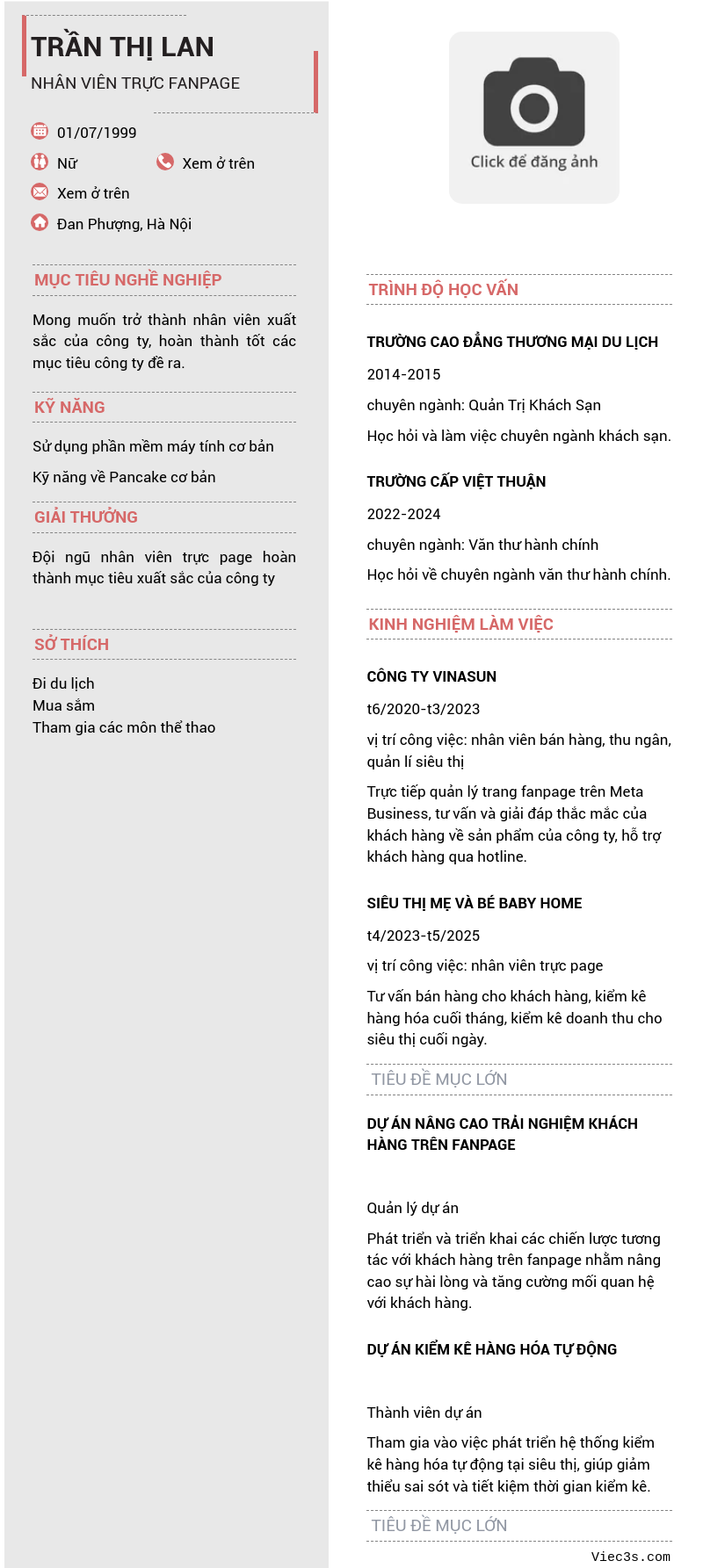 CV ứng viên
