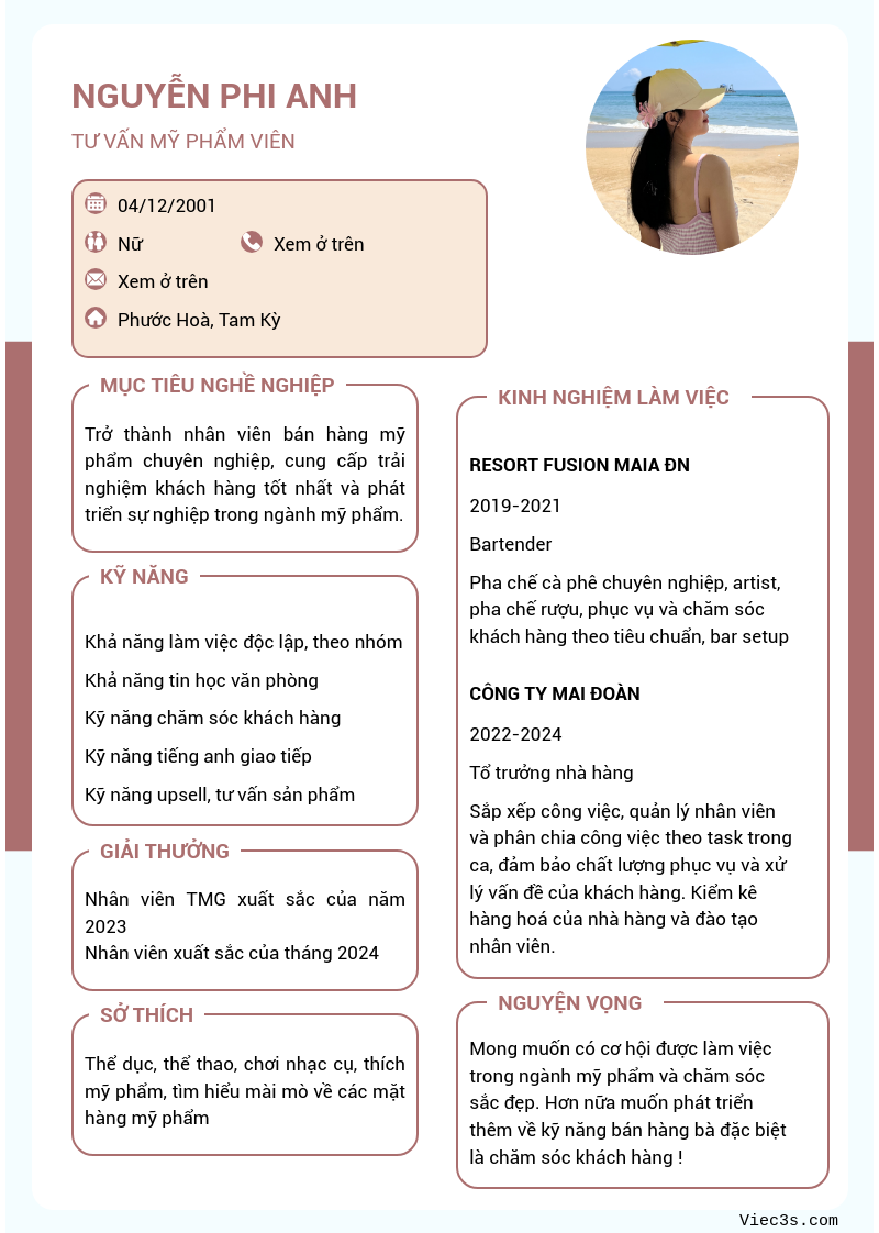 CV ứng viên