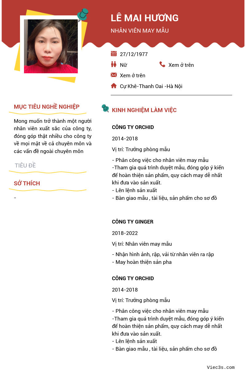 CV ứng viên
