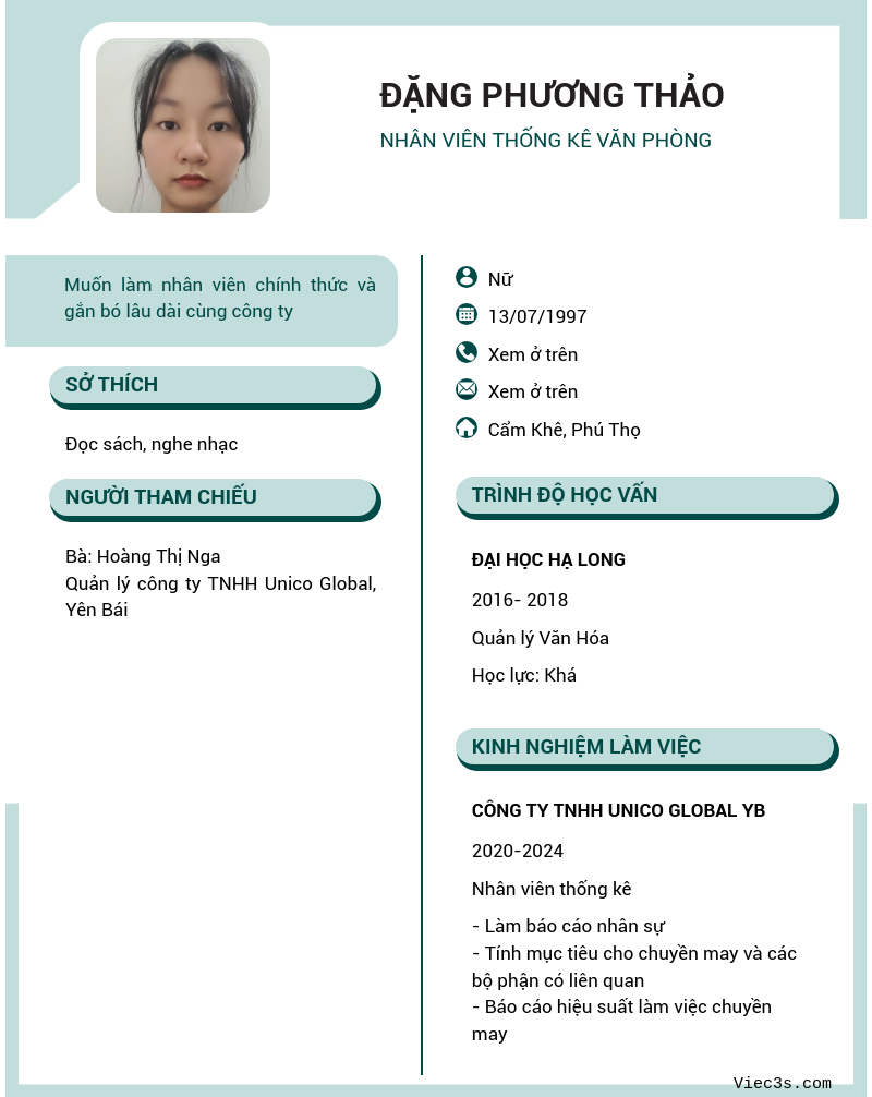 CV ứng viên