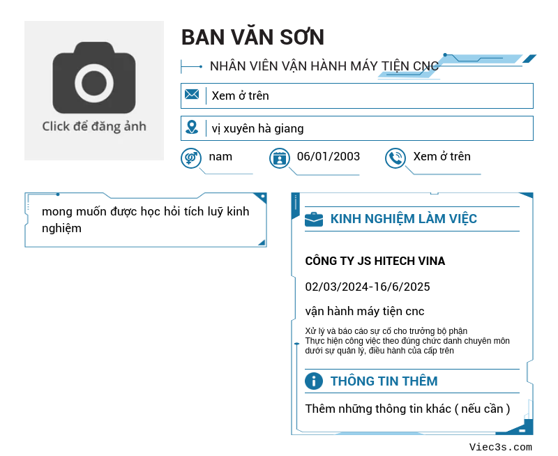 CV ứng viên