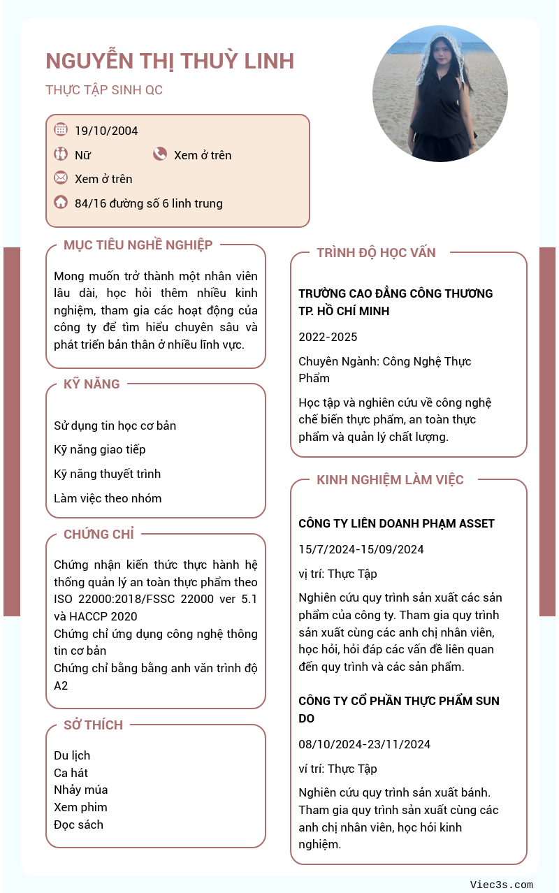 CV ứng viên