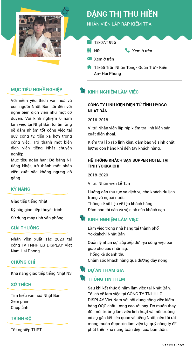 CV ứng viên