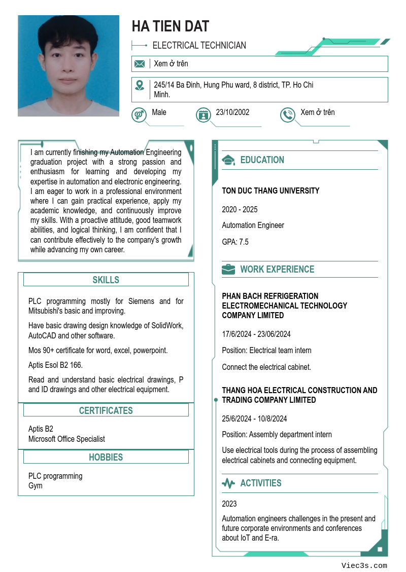 CV ứng viên