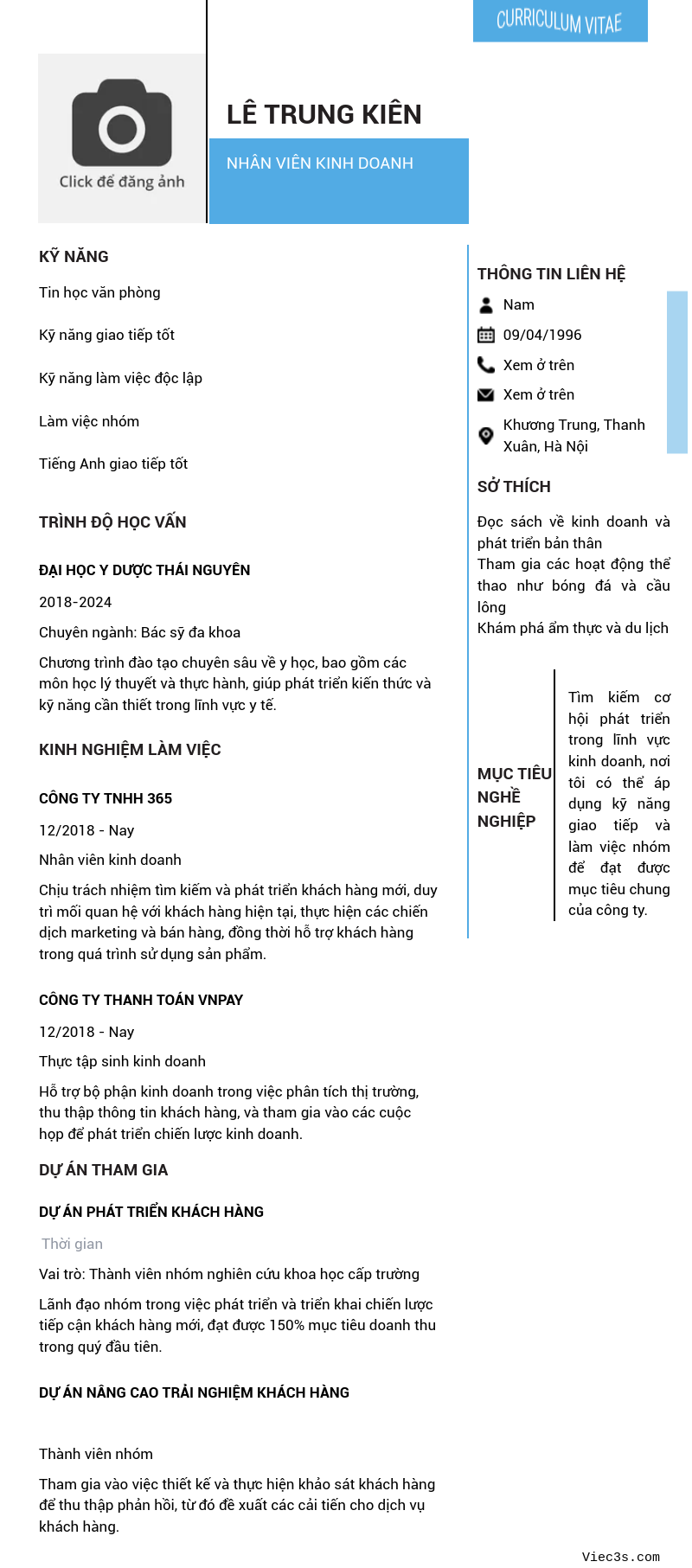 CV ứng viên