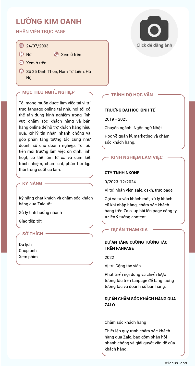 CV ứng viên