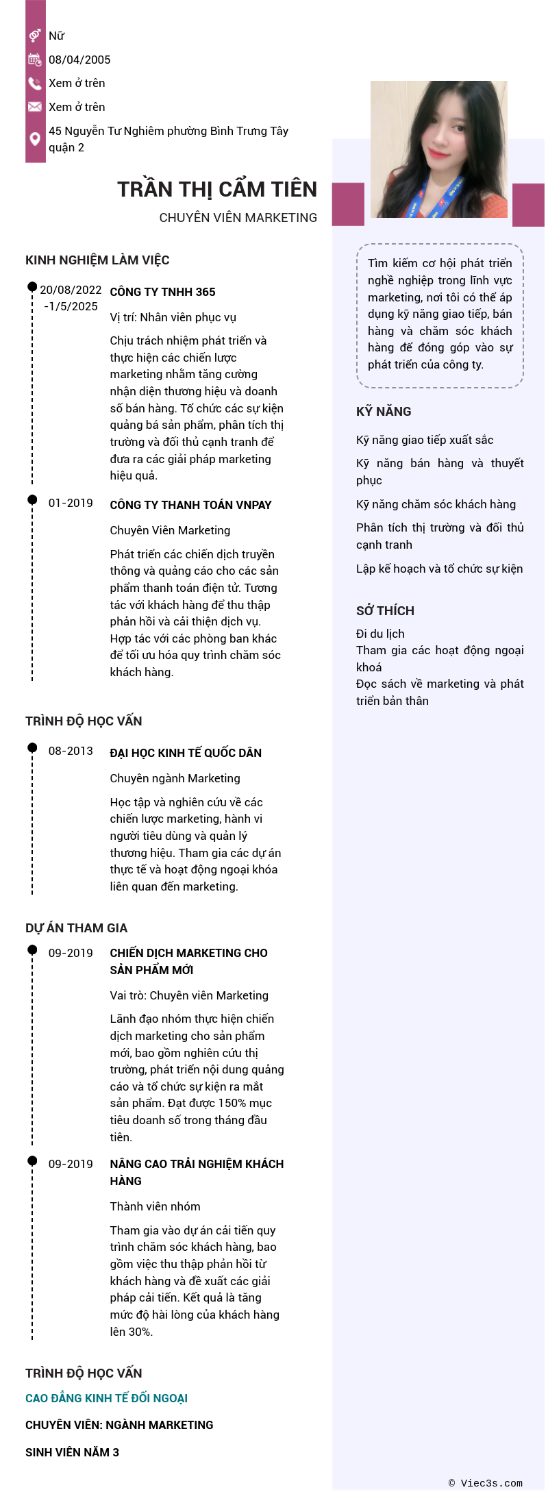 CV ứng viên