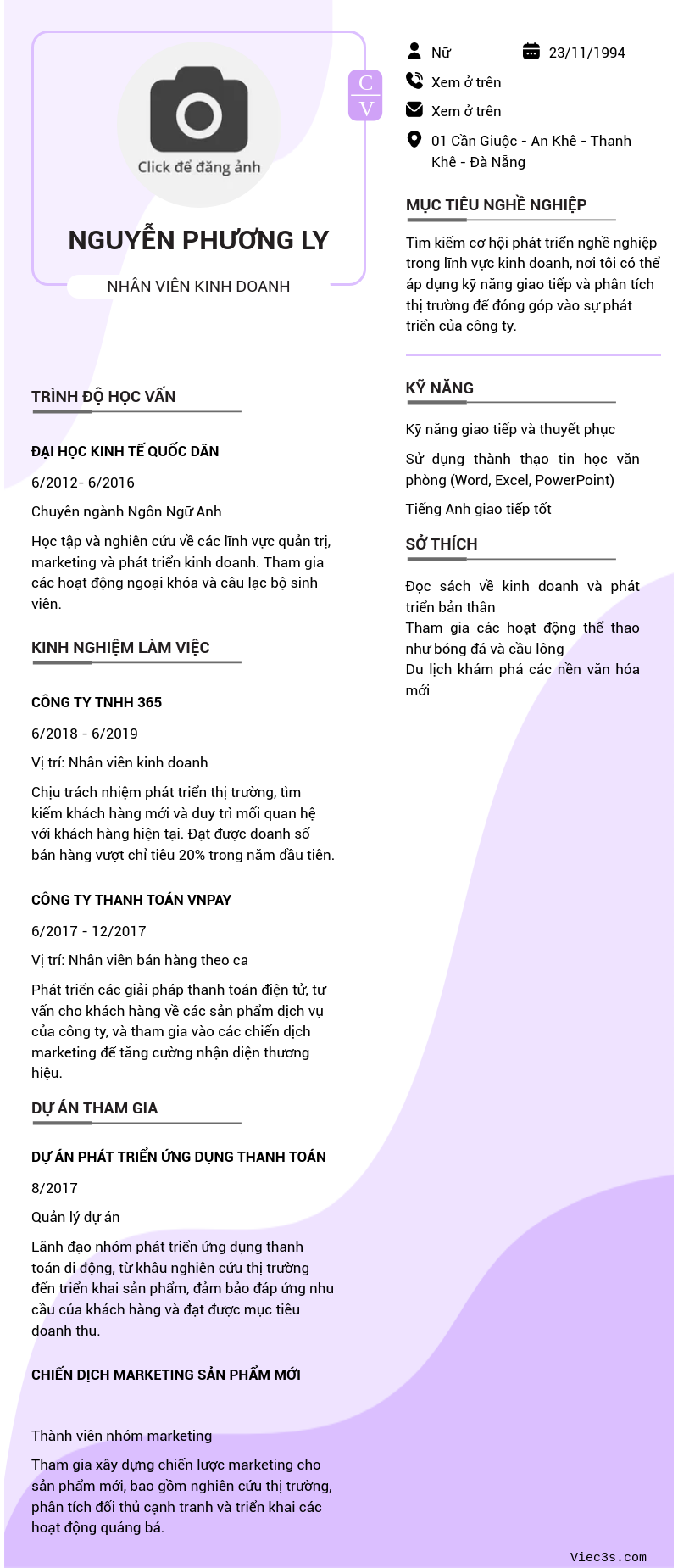 CV ứng viên