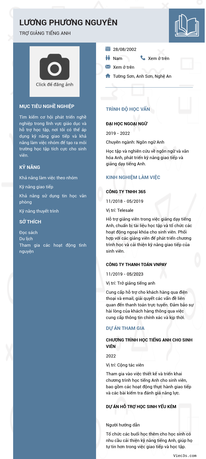 CV ứng viên