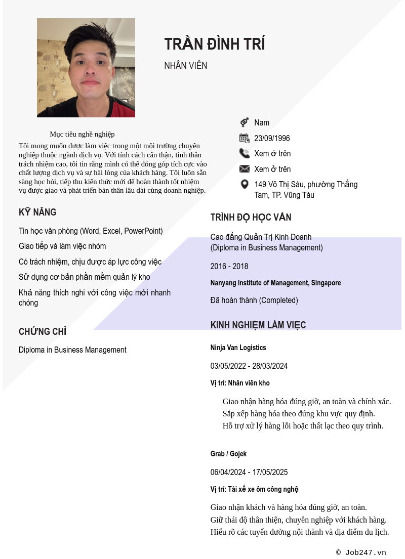 CV ứng viên